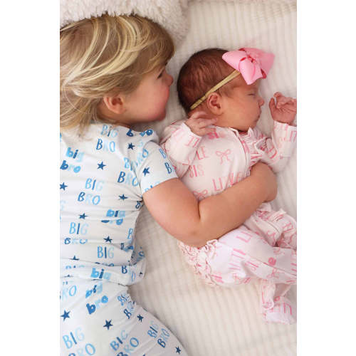 Ruffle Zipper Footie in Little Sis | Caden Lane