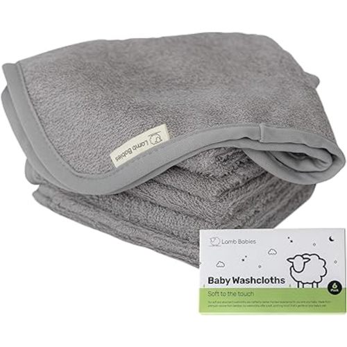 Bamboo Baby Washcloths for Newborn, Ultra-Soft & Absorbent for Gentle Bath Time Care, Durable Baby Bamboo Washcloths Made from Premium Viscose
