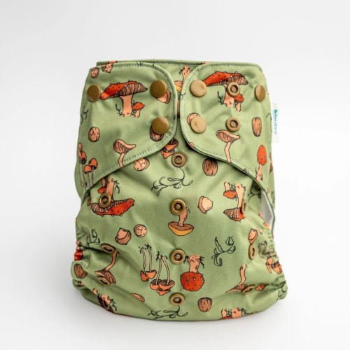 Nature: Essentials Pocket Cloth Diaper with Athletic Wicking Jersey, Grows with your Baby - Forest Daydream