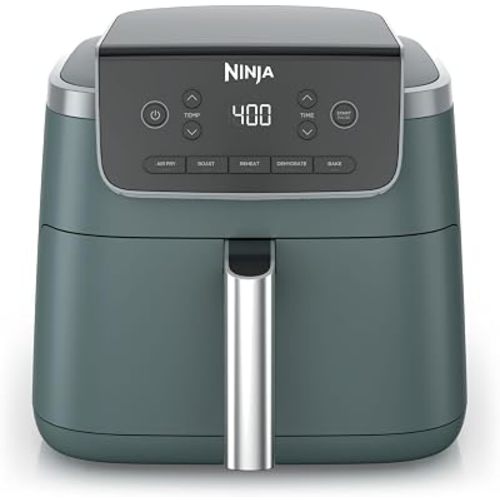 Ninja Air Fryer Pro 5-in-1 | 5 QT Capacity, Air Fry, Bake, Roast, Reheat, and Dehydrate, Air Crisp Technology | Nonstick Basket & Crisper Plate | Sage | AF142GN