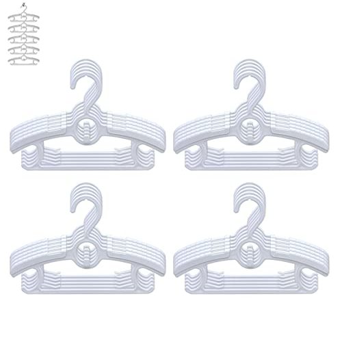 Gencuoir Baby Hangers 20 Pieces 11“-14‘’ Retractable Non-Slip Adjustable Multifunctional Children's Hanger Baby Hangers, Baby Hangers for Clothes, Wardrobe Organizer Hangers