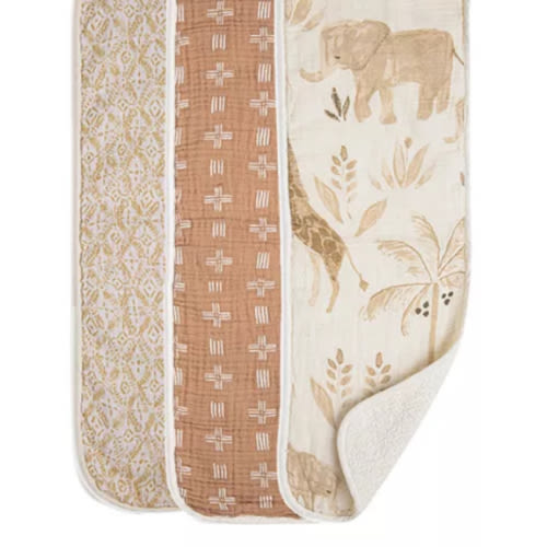 Kendi Burp Cloths, 3 Pack - Ages 0-36 Months