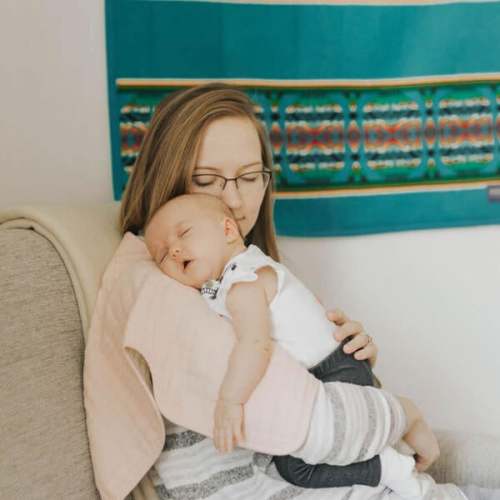 Cotton Muslin Burp Cloth 2 Pack, Light Pink - Little Unicorn | Maisonette