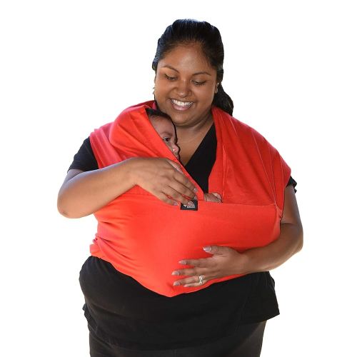 Baby Wrap Carrier Soft, Stretchy, Cotton Baby Wrap, Baby Sling, Nursing Cover Up for use with Newborn-Toddler: Evenly distributes Weight for More Comfortable Carrying (red)