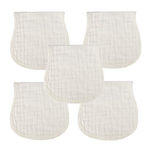 MUKIN Baby Burp Cloths - Burp Cloth Sets for Unisex. Perfect for Newborn Baby Burping Cloths/Burp Bibs. Newborn Burping Rags for Boys and Girls (White)