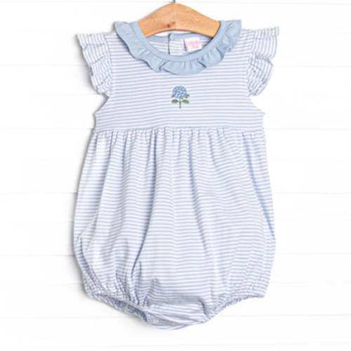 Hydrangea Pima Embroidered Bubble, Blue – Stitchy Fish