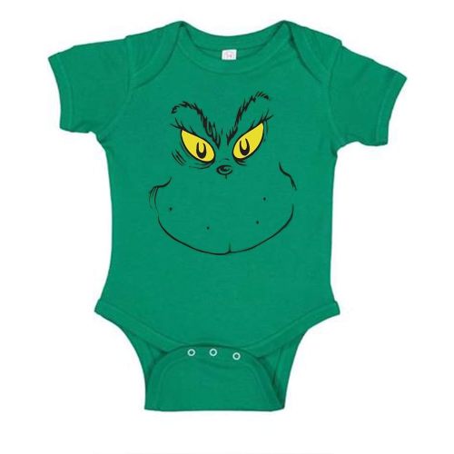 Southern Designs Stink Stank Stunk Christmas Baby Holiday Romper Whoville Newborn Size