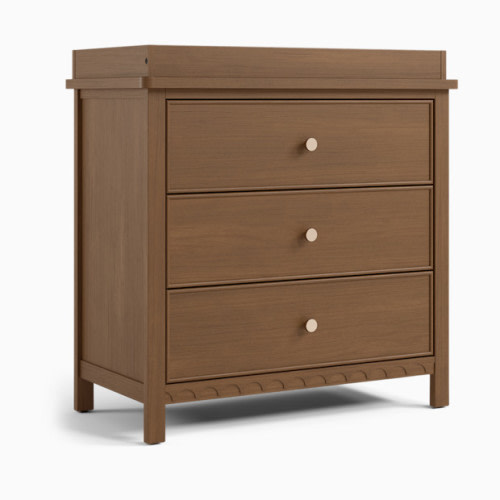Sasha 3 Drawer Chest with Changing Topper - Hazelnut