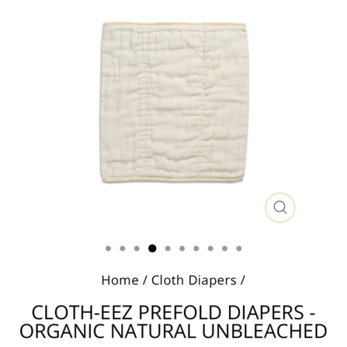 Cloth-eez Prefold Diapers - Organic Natural Unbleached