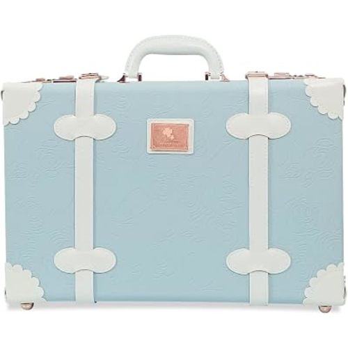 Unitravel Baby Keepsake Case, 18" Handmade Memory Storage Box, Newborn Keepsake Box, Vintage Suitcase for Baby Shower, Baptism, Naming Ceremony or Birthday (blue)