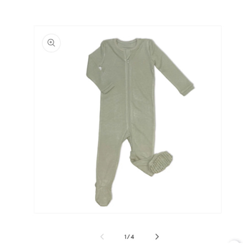 Bamboo Wool Footies w/2 Way Zipper (Lily Pad) – https://silkberrybaby.com/ 12 months