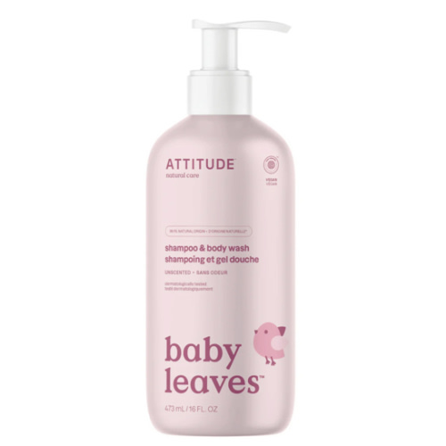 Attitude 2-in-1 Baby Shampoo & Body Wash - Unscented