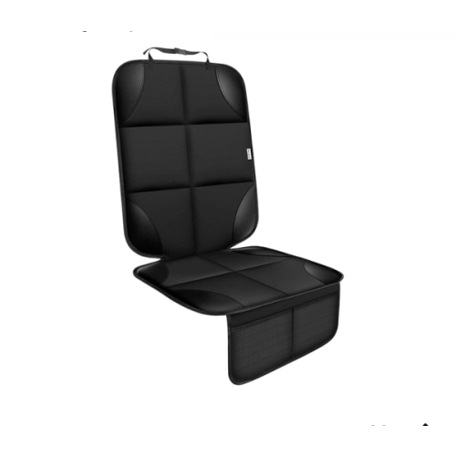 Meolsaek Car Seat Protector for Child Car Seat, Durable 600D Fabric Waterproof Car Seat Cover with Thick Pad Non-Slip Backing (No Imprints) (1 pc -Black)