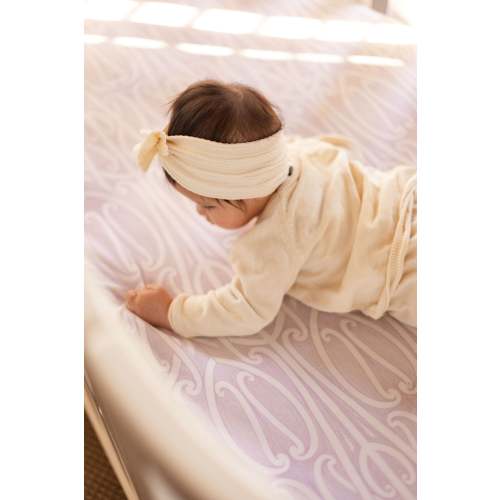 Fitted Cot Sheet - Taurikura Purple