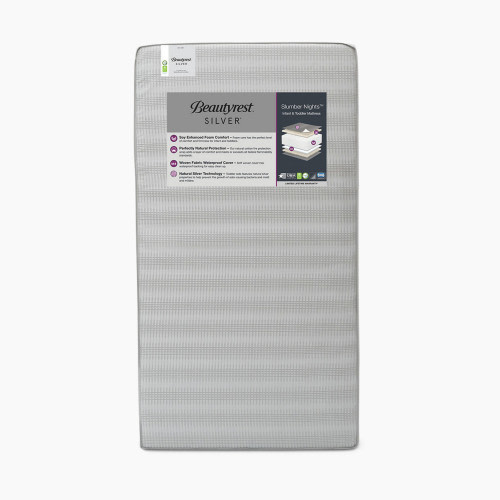 Delta Children Silver Slumber Nights Crib and Toddler Mattress - Grey