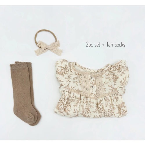 Elodie Short Sleeve Romper Set – Olive and Cradle