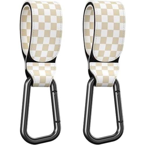 Amazon.com: Gukeniu Baby Stroller Hooks for Hanging Bags, Universal Stroller Clips Accessories, Mommy Hook for Diaper Bag, Shopping Cart, Purse, Backpack - 2 Pack, Beige Checkered