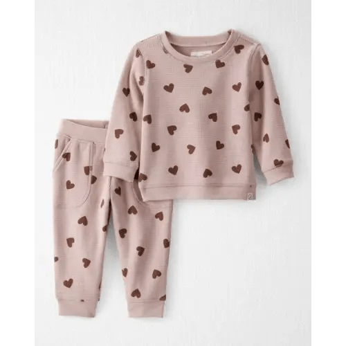 Baby Girl Waffle Knit Top & Pant Set Made with Organic Cotton - Little Planet | Carter's