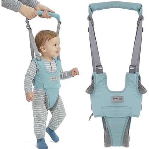 Baby Walking Helper Harness - Help Toddlers Learn to Walk Stand Up with Adjustable Handheld Walker - Learning Assistance Safety Belt Harness Support for Babies 6 to 24 Months (Green)