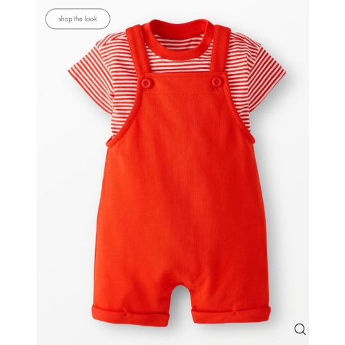 Baby T-Shirt & French Terry Shortalls Set
