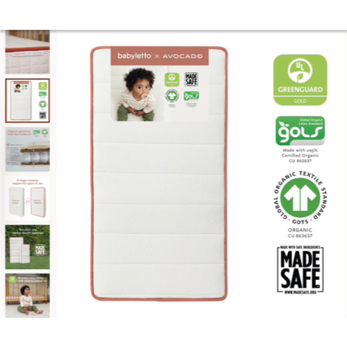 Babyletto babyletto x Avocado Dual-stage, Organic & Non-Toxic Crib Mattress