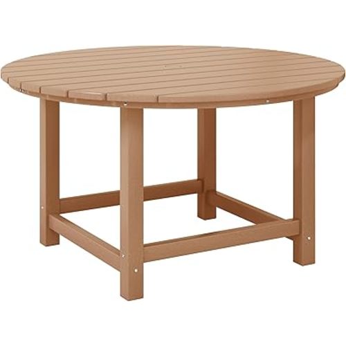 Kids Dinner Table, Toddler Play Desk Student Desk Outdoor Childrens Picnic Tables for Children Arts & Crafts, Snack Time, Multi-Activity Table for Ages 2-8 in Home/Outside, Teak