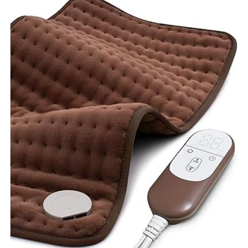 Heating pad for Back, Neck, Shoulder, Cramps and Leg Pain Relief, Heat Pads Christmas Gifts for Women, Men, Mom, Dad, Auto-Off,Machine Washable,Moist Dry Heat Options,Extra Large 12"x24"