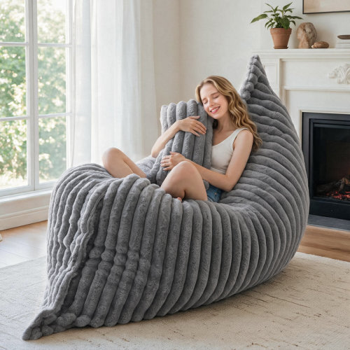 Trule 3 In 1 Bean Bag Chair Giant Bean Bag Chairs Convertible Bean Bag Floor Cushion With Machine Washable Cover, Beanbag Chairs & Reviews | Wayfair