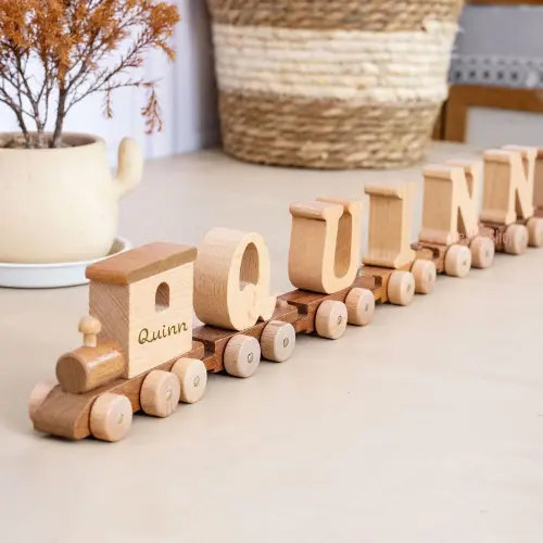 Personalized wooden trains,Train toy with Name, Birthday Gift for Kids, Custom Wooden Letter Train Set,Baby Gifts.