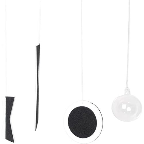 Montessori Munari Mobile Visual Mobiles Black White Felt Handmade Shape and Color Recognition