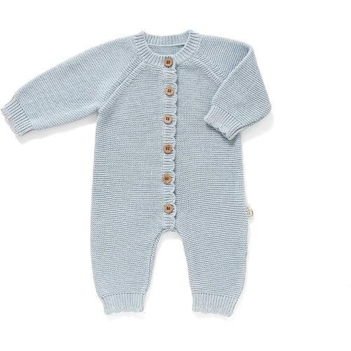 Avibae Baby Knit Romper, Cotton Long Sleeve Sweater for Newborn Infant, Baby Boys and Girls Onesie for 0-9 Months
