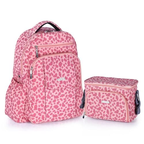 Mummy Diaper Tote Bag Organizer,Multi-Function Large Capacity Shoulder Handbag Baby Travel Bag for Mum & Dad with Changing Pad, Wide Open Large Capacity Nursing Maternity Women Nappy Pack (Pink)