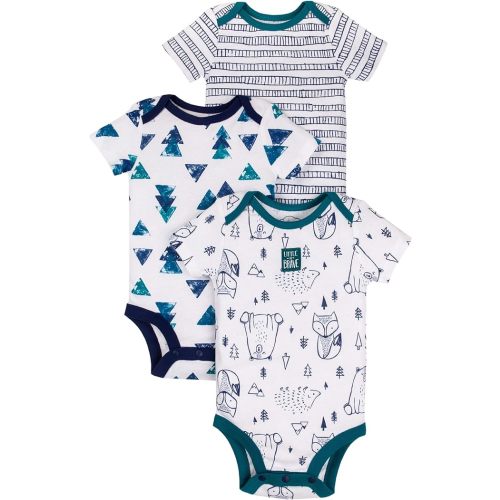 Lamaze Organic Baby baby-boys Short Sleeve Cotton Bodysuit, Snap Closure