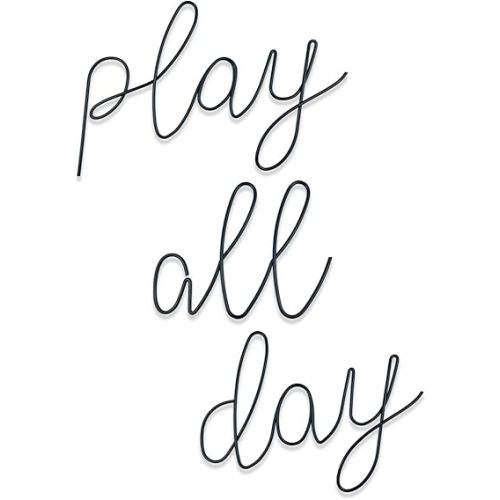 Playroom Wall Decor, Play Room Daycare Wall Decoration Play All Day Sign Play All Day Wall Decor for Kids Boys Girls Playhouse Decor Toy Room Classroom
