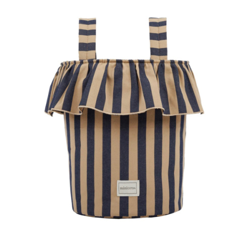 Basket Bag Rayas - Navy + Caramel · Minicoton