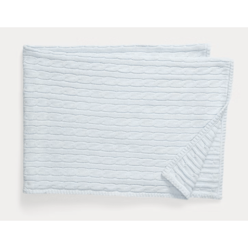 Cable-Knit Cotton Baby Blanket