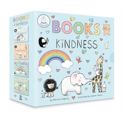 Books of Kindness: ABCs of Kindness; 123s of Thankfulness; Happiness Is a Rainbow; Friendship is Forever