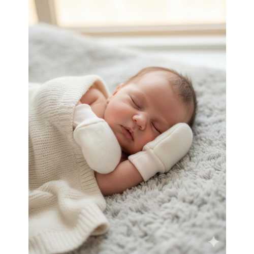 Snuggly Wool Baby Mittens