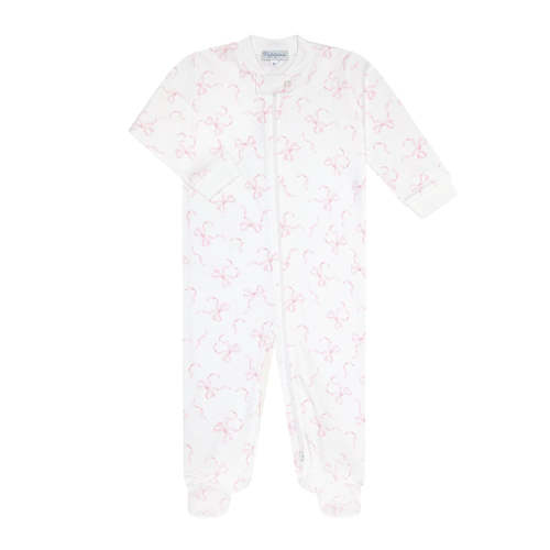 Charming Bows Zipper Footie