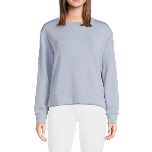 Half Moon By Modern Movement Long Sleeve Crew Neck Scuba Knit Coordinating Lounge Top