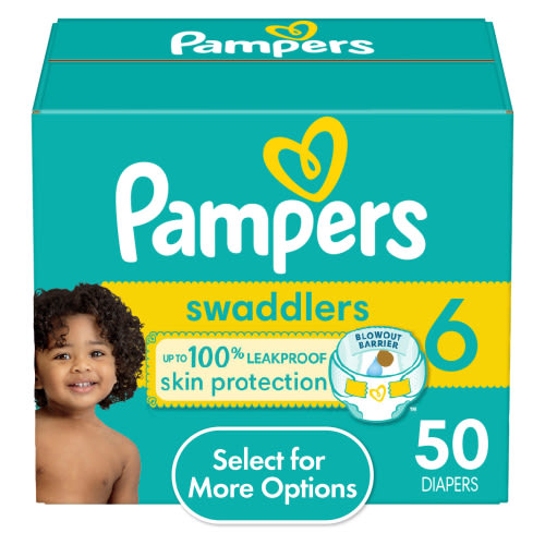 Pampers Swaddlers Baby Diapers Size 6, 50 Count (Select for More Options)