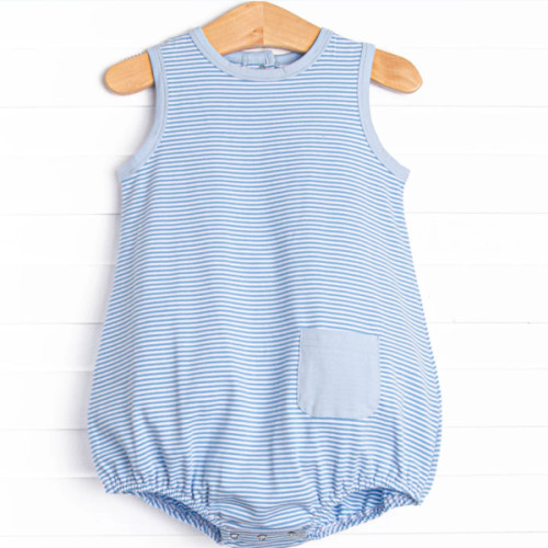 Noah Pocket Bubble, Medium Blue Stripe – Stitchy Fish
