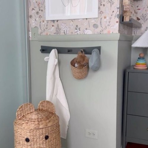 Hampshire Olive Green Wood Kids Wall Hooks