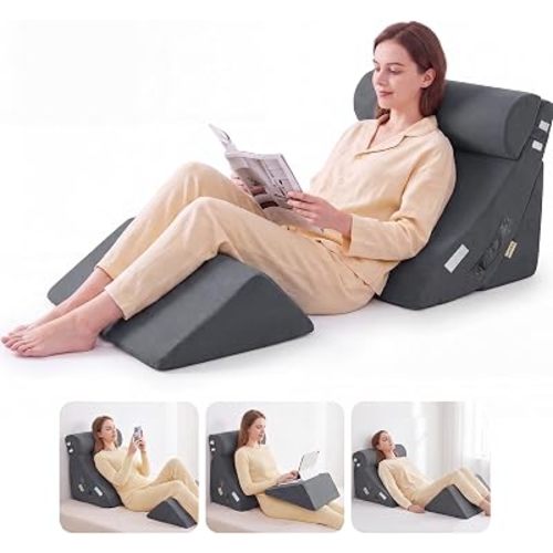 4PCS Wedge Pillow,Anti Snoring Support Pillow for Better Sleeping