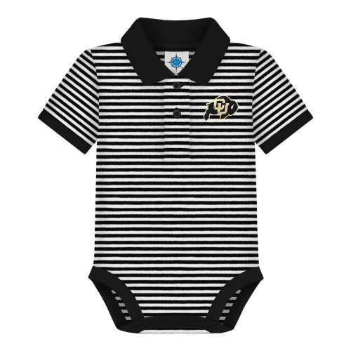 Colorado Buffaloes Striped Polo Bodysuit | College Baby