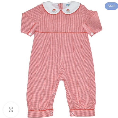 Stitched Santa Collared Romper