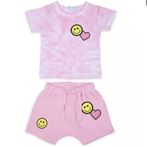 Girls' Smile Tee & French Terry Shorts Set - Baby