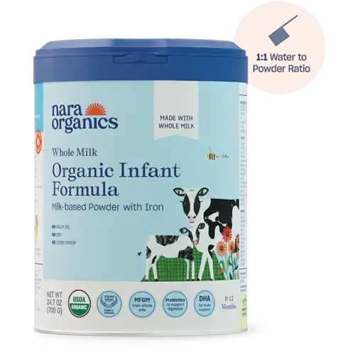 Organic Whole Milk Infant Formula – Full size cans – Nara Organics