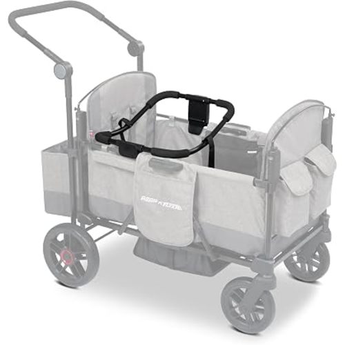 Radio Flyer Pathfinder Stroller Wagon Car Seat Adapter, Compatible with Select Infant Carriers, Secure Click-and-Go Attachment, Designed for 2-Seat Pathfinder Wagons, Graco Stroller Attachments