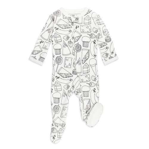 Organic 2-Way Zipper Footie in Snacks
